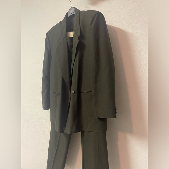 Free Fall Men’s Dark Green Tweed Suit Size Medium - Picture 3 of 10